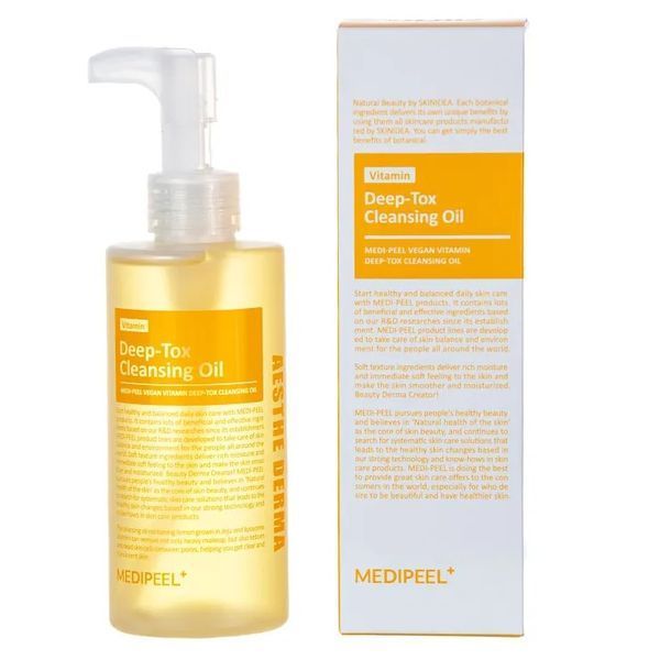 Витаминное антиоксидантное веганское очищающее гидрофильное масло Medipeel Vegan Vitamin Deeptox Cleansing Oil 4833 фото