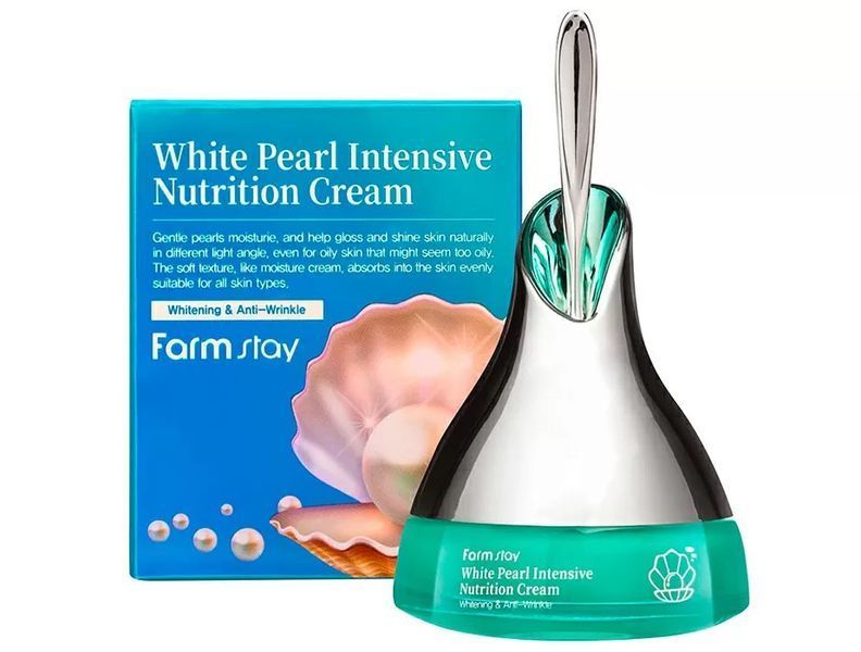 Питательный крем для лица с экстрактом белого жемчуга FarmStay White Pearl Intensive Nutrition Cream BC-00001029 фото
