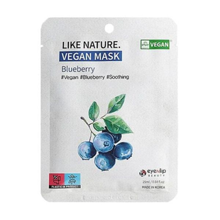 Тканевая маска для лица с черникой Eyenlip Like Nature Vegan Mask Pack Blueberry M237266 фото