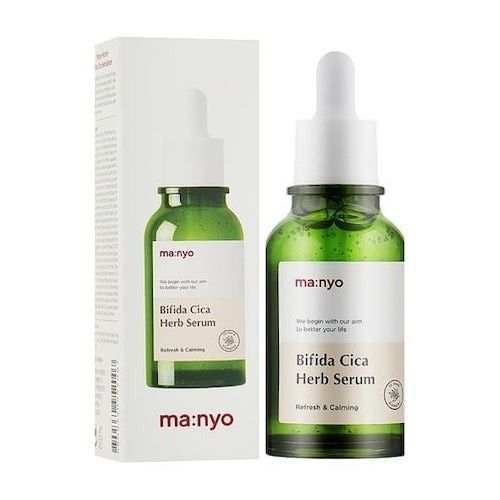 Сыворотка успокаивающая с комплексом центели и бифидобактериями Manyo Bifida Cica Herb Serum KSK 29 фото