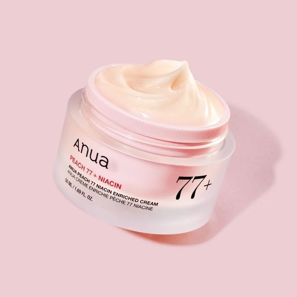 Легкий крем для зневодненої шкіри з екстрактом персика Anua Peach 77 Niacin Enriched Cream M007457 фото
