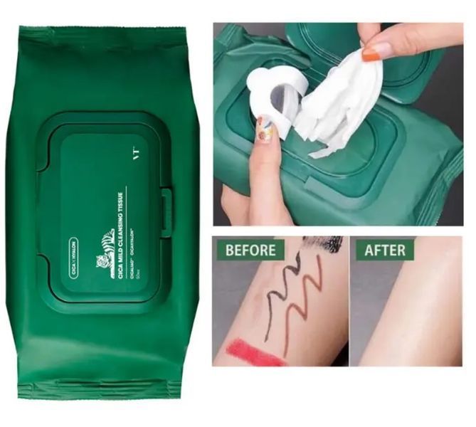 Салфетки для снятия макияжа с центелой VT Cosmetics Cica Mild Cleansing Tissue M239415 фото