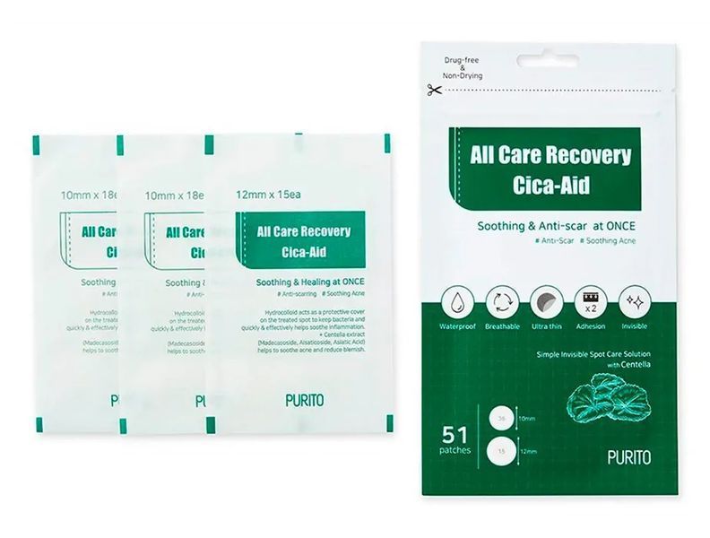 Протизапальні гідроколоїдні патчі від акне Purito All Care Recovery Cica-Aid BC-00002319 фото