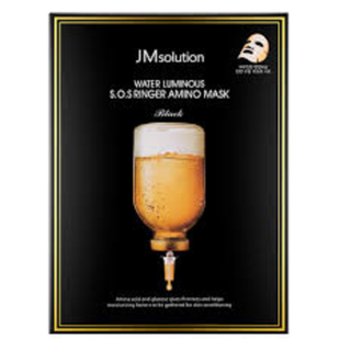 Тканевая маска с аминокилотами, пептидами и гиалуроновой кислотой JM SOLUTION Water Luminous S.O.S Ringer Amino Mask Black 2394 фото