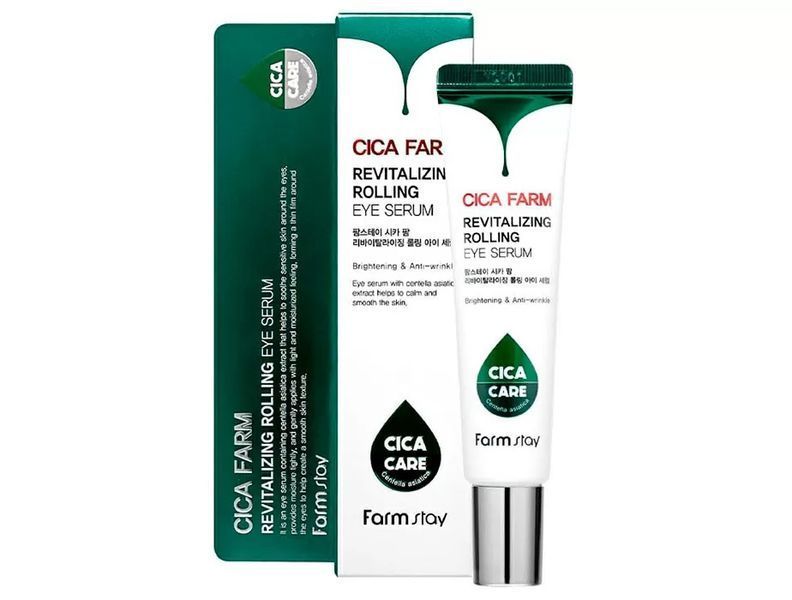 Сыворотка-роллер с центеллой азиатской для кожи вокруг глаз FarmStay Cica Farm Revitalizing Rolling Eye Serum BC-00001108 фото