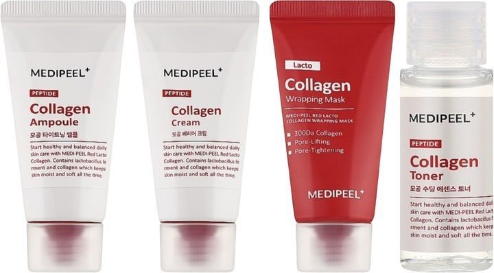 Набір мініатюр засобів з колагеном та лактобактеріями Medipeel Red Lacto Collagen Skin Care Trial M007410 фото