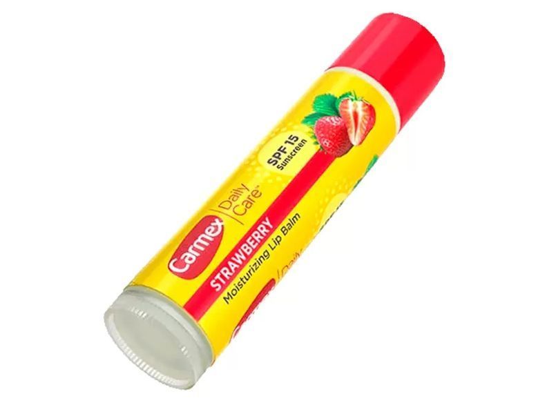 Бальзам для губ Клубника Carmex Daily Care Moisturizing Lip Balm Strawberry Stick SPF 15 BC-00000239 фото