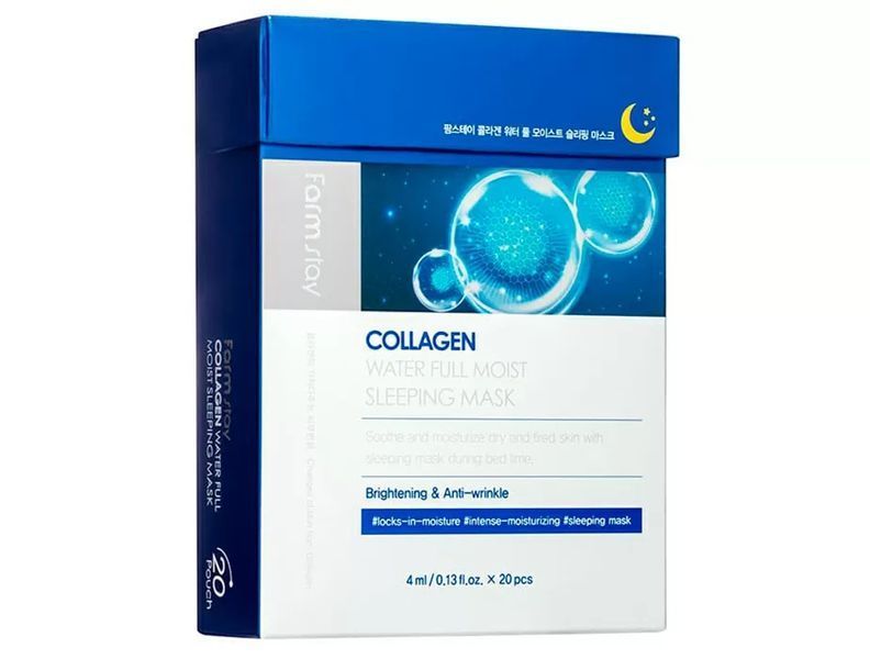 Ночная увлажняющая маска для лица с коллагеном FarmStay Collagen Water Full Moist Sleeping Mask BC-00000762 фото