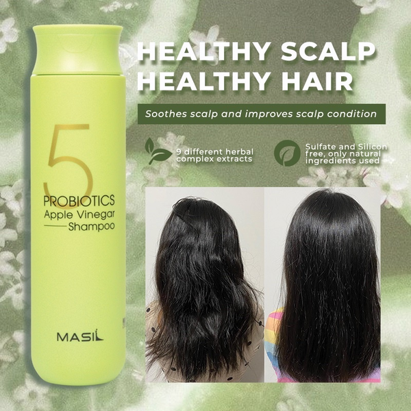 Шампунь з яблучним оцтом для відновлення pH-балансу Masil 5 Probiotics Apple Vinegar Shampoo 3868 фото