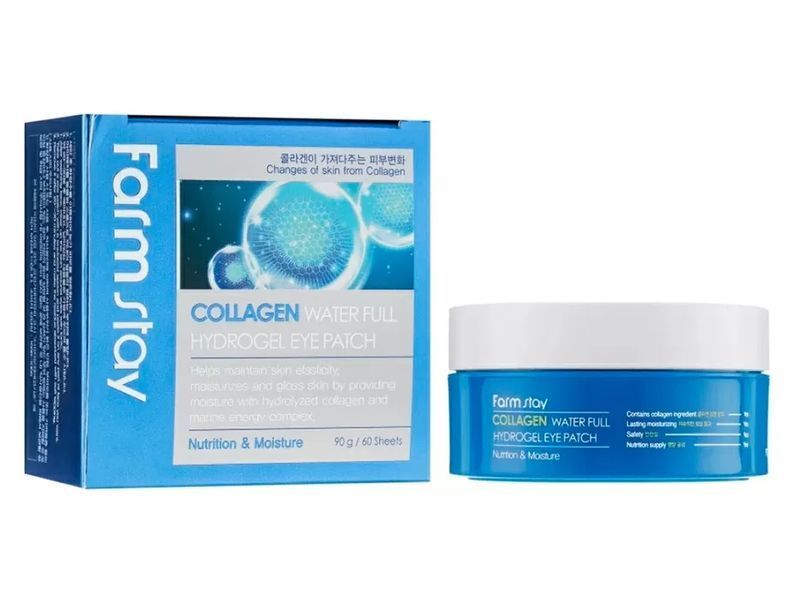 Гідрогелеві патчі під очі з колагеном FarmStay Collagen Water Full Hydrogel Eye Patch BC-00001193 фото