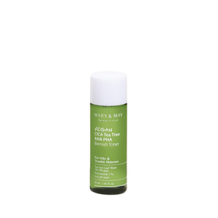 Осветляющий тоник на основе центеллы и кислот, миниверсия MARY&MAY Vegan CICA Tea Tree AHA PHA Blemish Toner 4505 фото