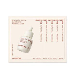 Тканевая антивозрастная маска с черным чаем Innisfree Black Tea Youth Enhancing Ampoule Mask M237608 фото