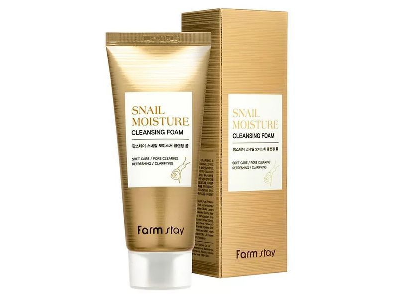 Увлажняющая пенка для умывания с муцином улитки FarmStay Snail Moisture Cleansing Foam BC-00001017 фото
