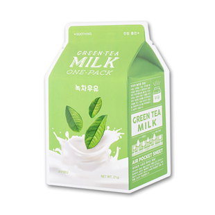 Тканевая маска "Зеленый чай" A'PIEU Green Tea Milk One Pack 218 фото