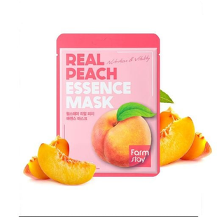 Тканевая маска для лица с экстрактом персика FARMSTAY Real Peach Essence Mask FRM063 фото