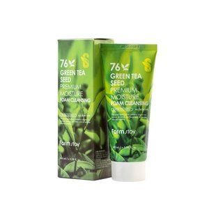 Пенка для умывания с зеленым чаем FARMSTAY GREEN TEA SEED PREMIUM MOISTURE FOAM CLEANSING M237281 фото