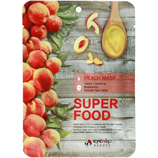 Тканевая маска для лица с экстрактом персика EYENLIP SUPER FOOD PEACH MASK 5046 фото