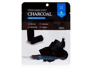 Тканевая маска для лица с древесным углем 3W Clinic Fresh Charcoal Mask Sheet BC-00000920 фото
