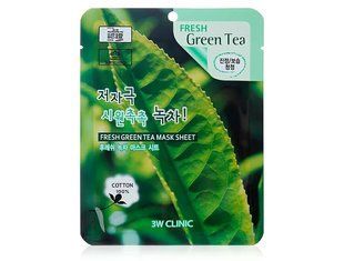 Тканевая маска для лица с экстрактом зелёного чая 3W Clinic Fresh Green Tea Mask Sheet BC-00000919 фото