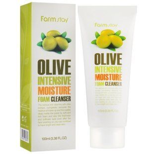 Крем-пенка для умывания с оливой FARMSTAY OLIVE INTENSIVE MOISTURE FOAM CLEANSER M237335 фото