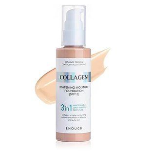 Тональна основа з колагеном 3 в 1  Enough Collagen Whitening Moisture Foundation LTN0097 фото