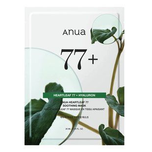 Успокаивающая тканевая маска на основе хауттюйнии Anua Heartleaf 77% Soothing Sheet Mask M239487 фото