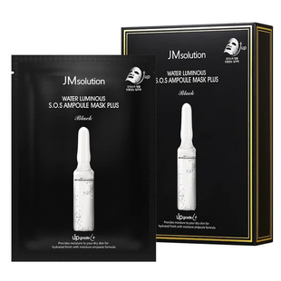 Восстанавливающая маска JM SOLUTION MARINE WATER LUMINOUS S.O.S AMPOULE MASK PLUS Black 5052 фото