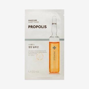 Укрепляющая маска для лица с прополисом Missha Nutrition Solution Sheet Mask M007678 фото