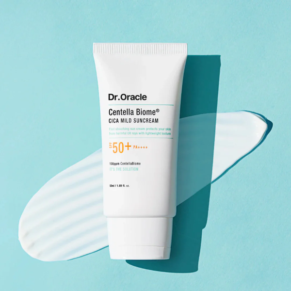 Солнцезащитный крем для лица лёгкий успокаивающий SPF 50+PA+++ Dr.Oracle Centella Biome Cica Mild Suncream SPF 50+PA+++ M007528 фото