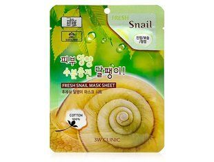 Тканевая маска для лица с экстрактом улиточного муцина 3W Clinic Fresh Snail Mucus Mask Sheet BC-00000916 фото