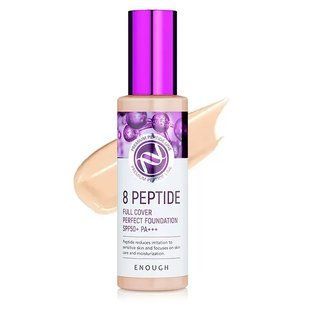 Тональный крем для лица с пептидами Enough 8 Peptide Full Cover Perfect Foundation SPF 50+ PA+++ LTN0099 фото