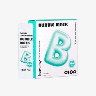 Пузырьковая маска с центеллой FarmStay Cica Facial Wash Bubble Mask M237289 фото