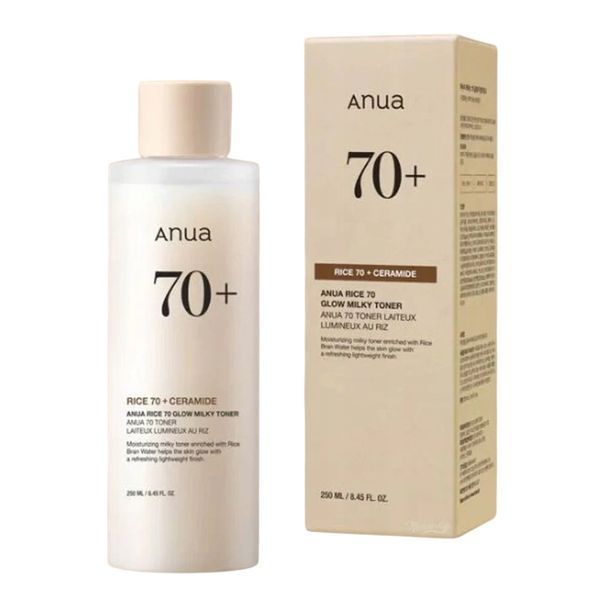 Поживний тонер на рисовій воді для сяяння шкіри Anua Rice 70 Glow Milky Toner ANU030 фото