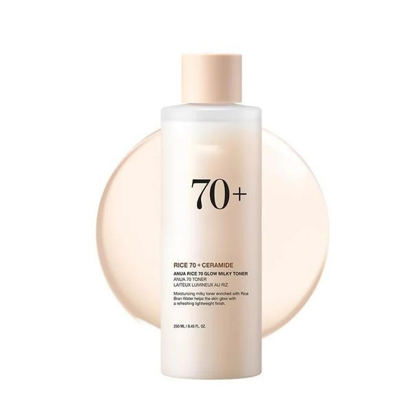 Поживний тонер на рисовій воді для сяяння шкіри Anua Rice 70 Glow Milky Toner ANU030 фото
