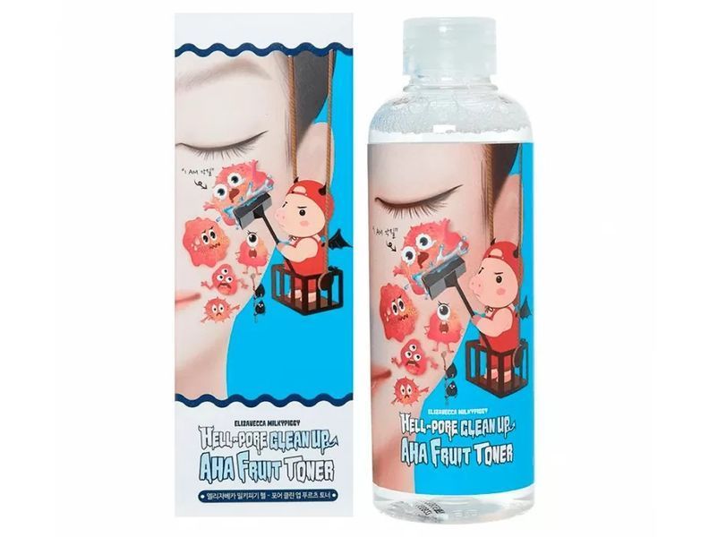 Пілінг-тонер для обличчя з фруктовими кислотам Elizavecca Milky Piggy Hell-Pore Clean Up AHA Fruit Toner BC-00000507 фото