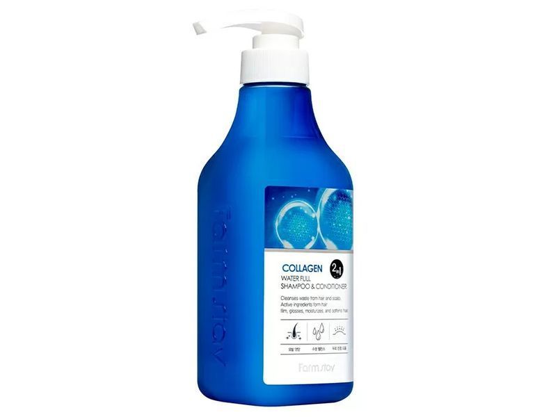 Увлажняющий шампунь-кондиционер для волос с коллагеном FarmStay Collagen Water Full Shampoo & Conditioner BC-00001190 фото