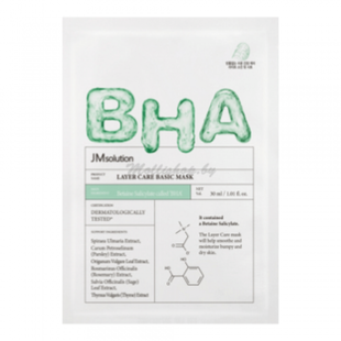 Тканевая маска с BHA-кислотой для проблемной кожи JM SOLUTION LAYER CARE BASIC MASK 5056 фото