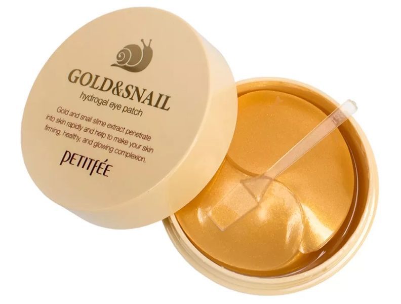 Гідрогелеві патчі під очі із золотом та равликовим муцином Petitfee Gold & Snail Hydrogel Eye Patch BC-00000164 фото
