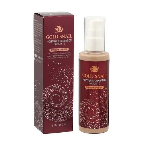 Омолоджувальний тональний крем із муцином равлика Enough Gold Snail Moisture Foundation SPF30 LTN0101 фото