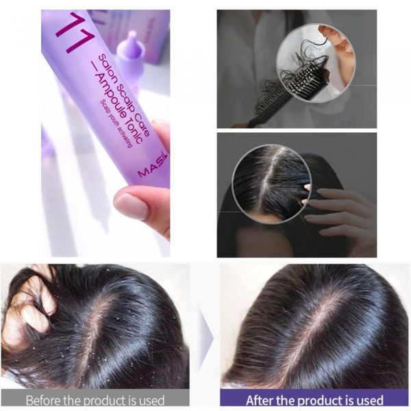 Освежающий ампульный тоник для кожи головы MASIL 11 SALON SCALP CARE AMPOULE TONIC 5001 фото