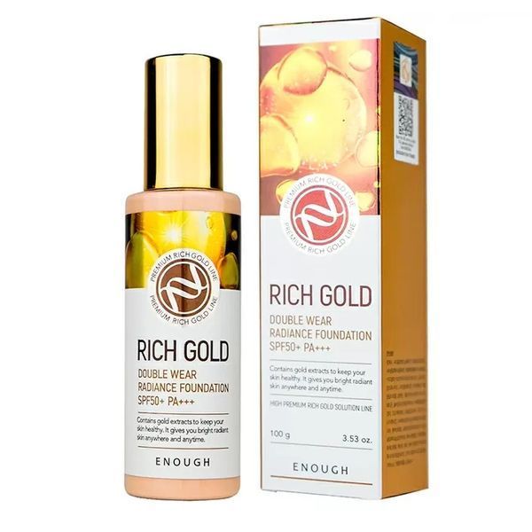 Омолаживающий тональный крем для лица с золотом Enough Rich Gold Double Wear Radiance Foundation SPF 50+ PA+++ LTN0251 фото