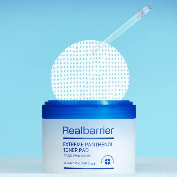 Тонер-педи зволожувальні з пантенолом Real Barrier Extreme Pathenol Toner Pad M239125 фото