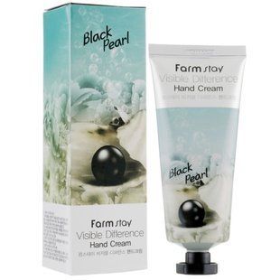 Крем для рук с черным жемчугом FARMSTAY VISIBLE DIFFERENCE HAND CREAM BLACK PEARL - 100 мл M237296 фото