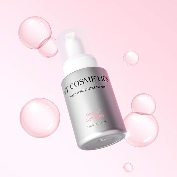 Мікропінна сироватка з ретинолом і колагеном VT Cosmetics Retinol Collagen Pink Micro Bubble Serum M239649 фото