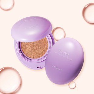 Зволожувальний тональний кушон для обличчя зі змінним блоком Enough All Day Dewey Water Full Cushion SPF 50+ PA++++ M237200 фото