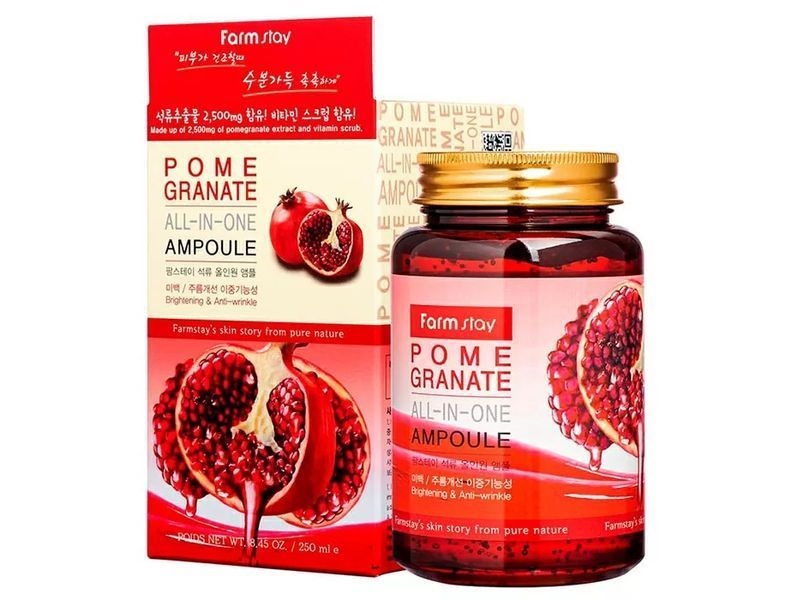 Ампульна сироватка для обличчя з екстрактом гранату FarmStay Pomegranate All-In-One Ampoule BC-00001231 фото