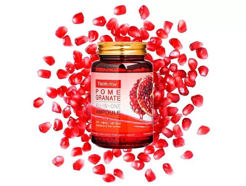 Ампульна сироватка для обличчя з екстрактом гранату FarmStay Pomegranate All-In-One Ampoule BC-00001231 фото