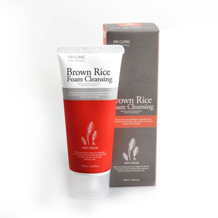Пенка для умывания с коричневым рисом 3W CLINIC Brown Rice Foam Cleansing 4195 фото