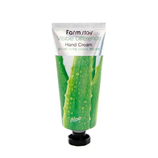 Крем для рук с экстрактом алоє FARM STAY VISIBLE DIFFERENCE HAND CREAM ALOE 4622 фото